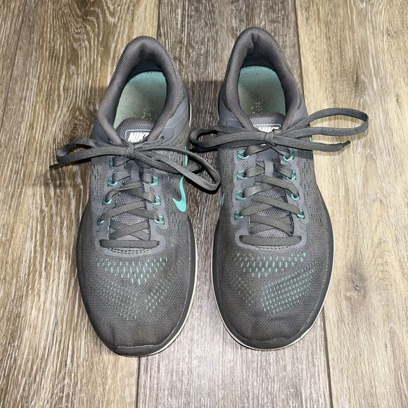 Nike Flex Women's US Size 7.5 830751-013 Gray Aqua Blue Running Sneaker Shoes - Picture 4 of 12